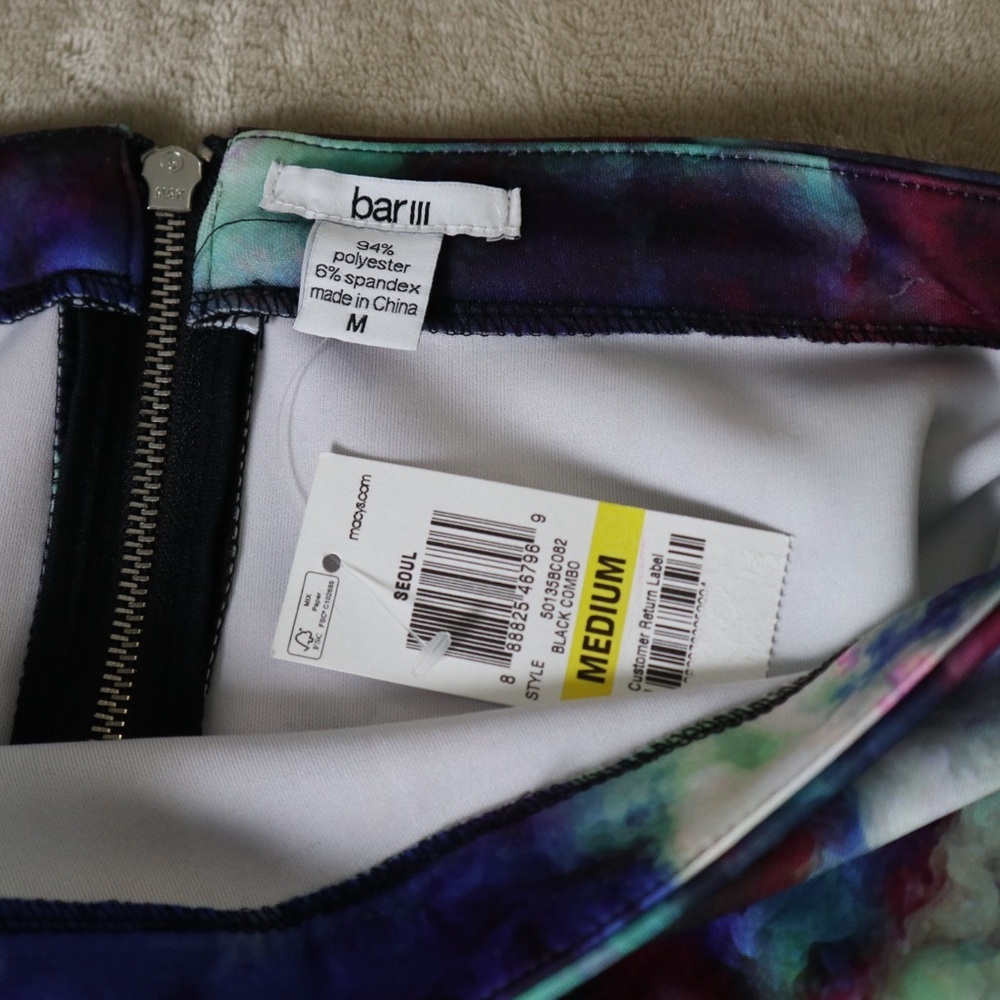 Multi color pencil skirt